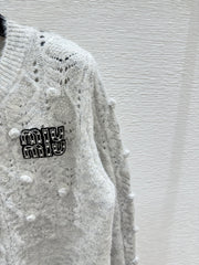 3D Ball Hollow Cardigan