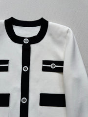 Cropped knit cardigan