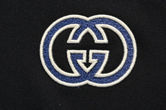 embroidered logo hooded sweatshirt