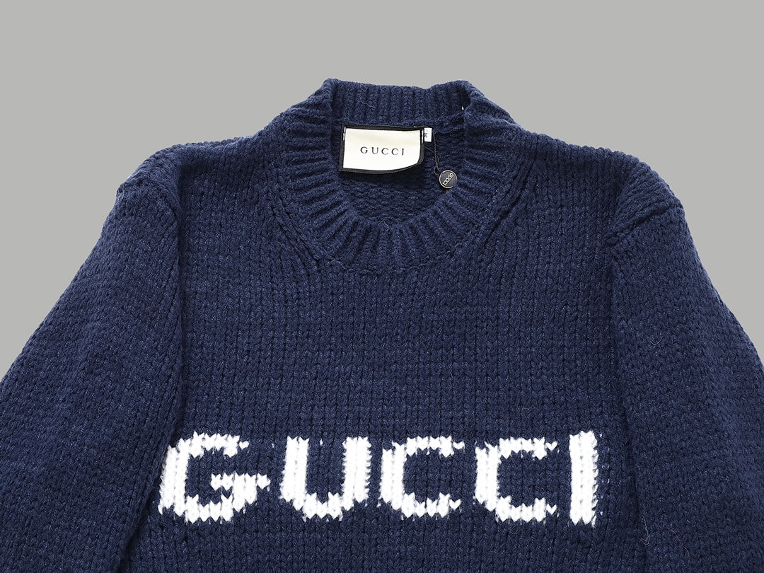 Lettered custom wool sweater