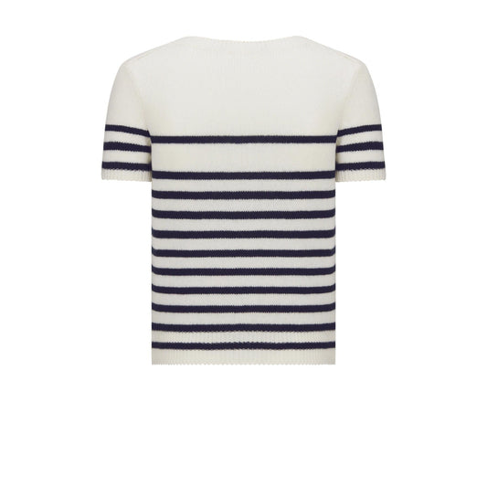 Contrast striped crew neck shirt