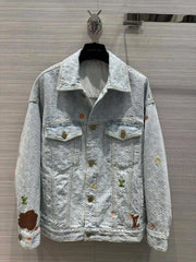 Denim jacket with logo