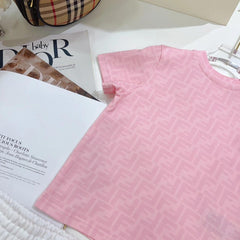 Pink and white children's clothing set