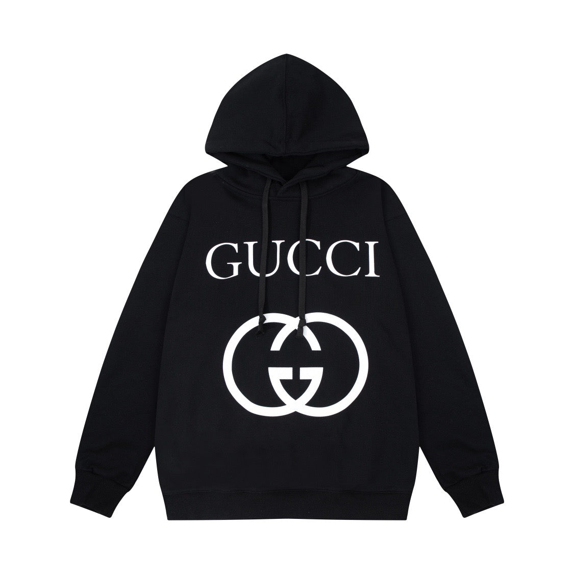 Classic style hooded sweatshirt with oversized interlocking G print