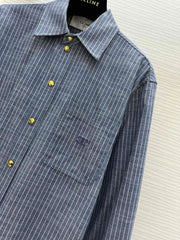 Denim cotton striped shirt