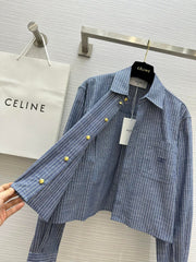 Denim cotton striped shirt