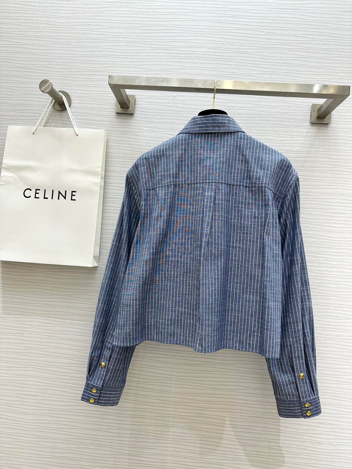 Denim cotton striped shirt