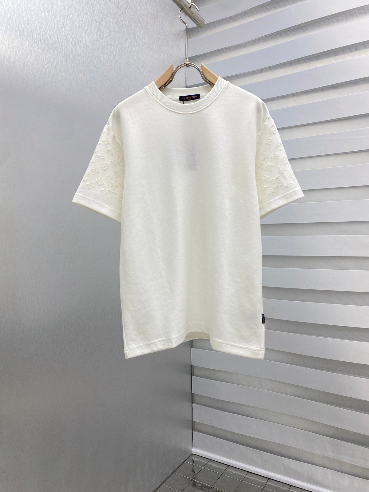 sleeve jacquard T-shirt