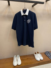 Sailor style lapel polo shirt