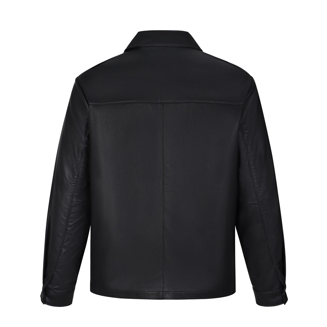 Triangular lambskin jacket