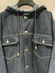 Original denim jacquard double-sided denim denim jacket