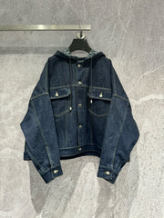 Original denim jacquard double-sided denim denim jacket