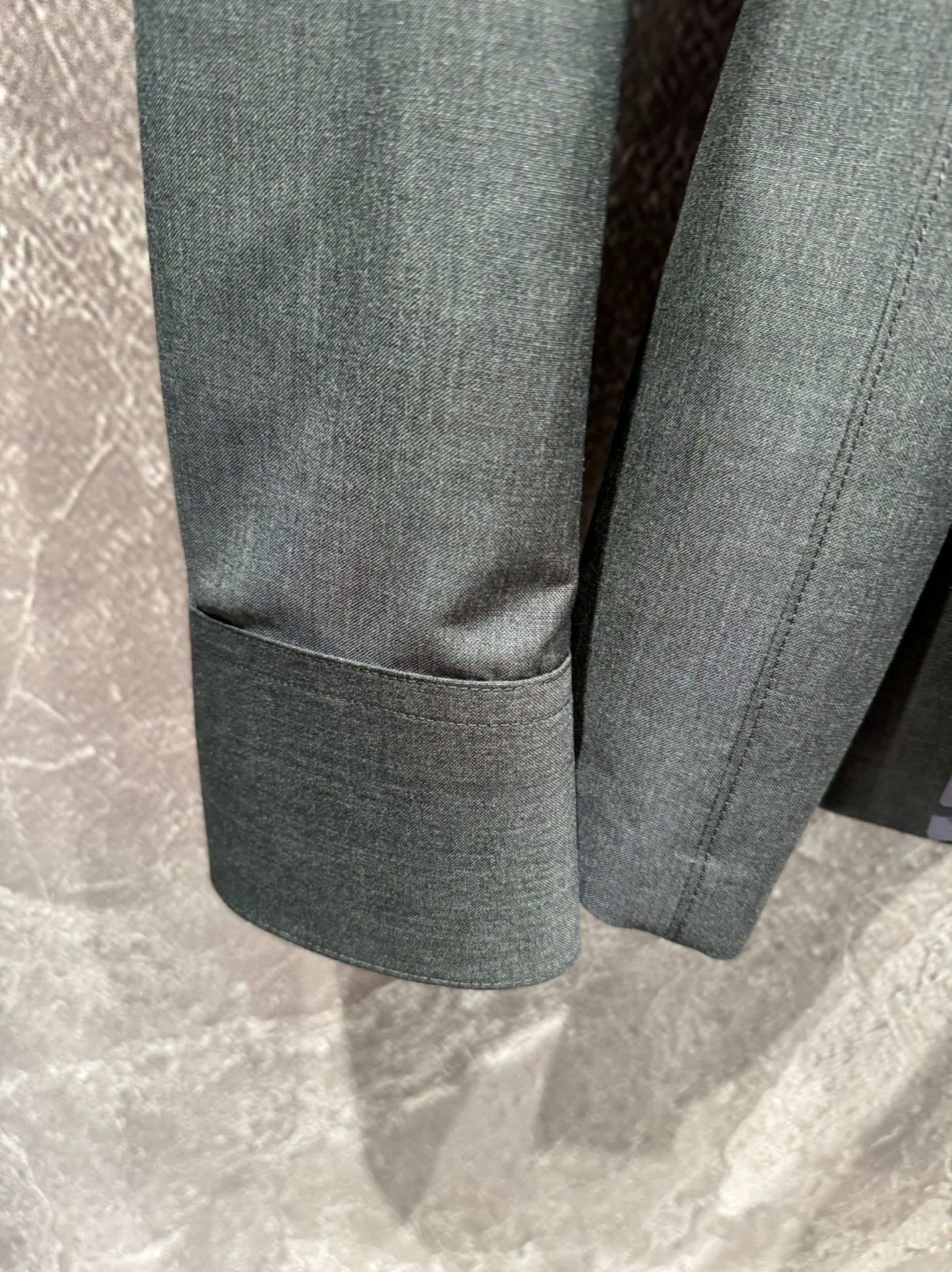 Premium gray worsted wool suit