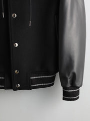 Zip hooded baseball jersey