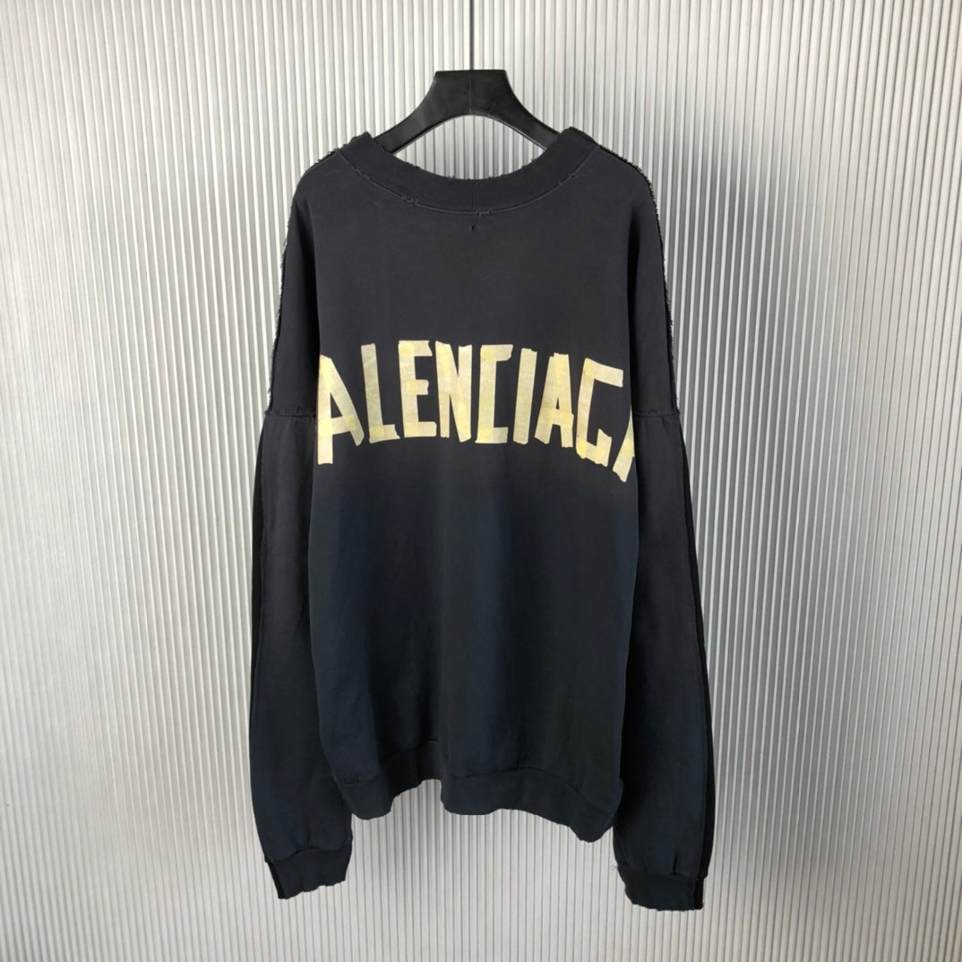 patchwork black sweatshirt