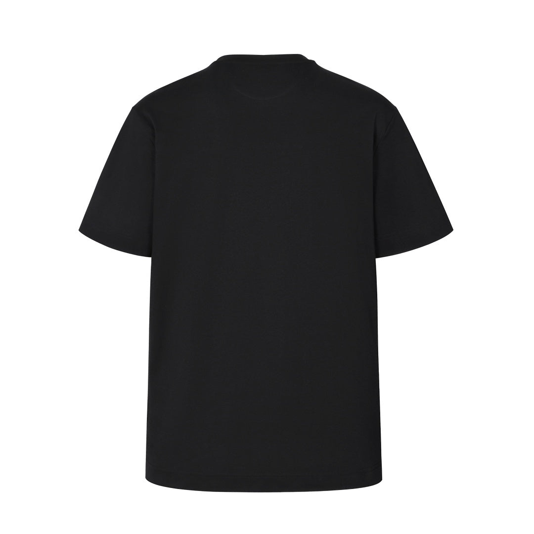 Suede patch T-shirt