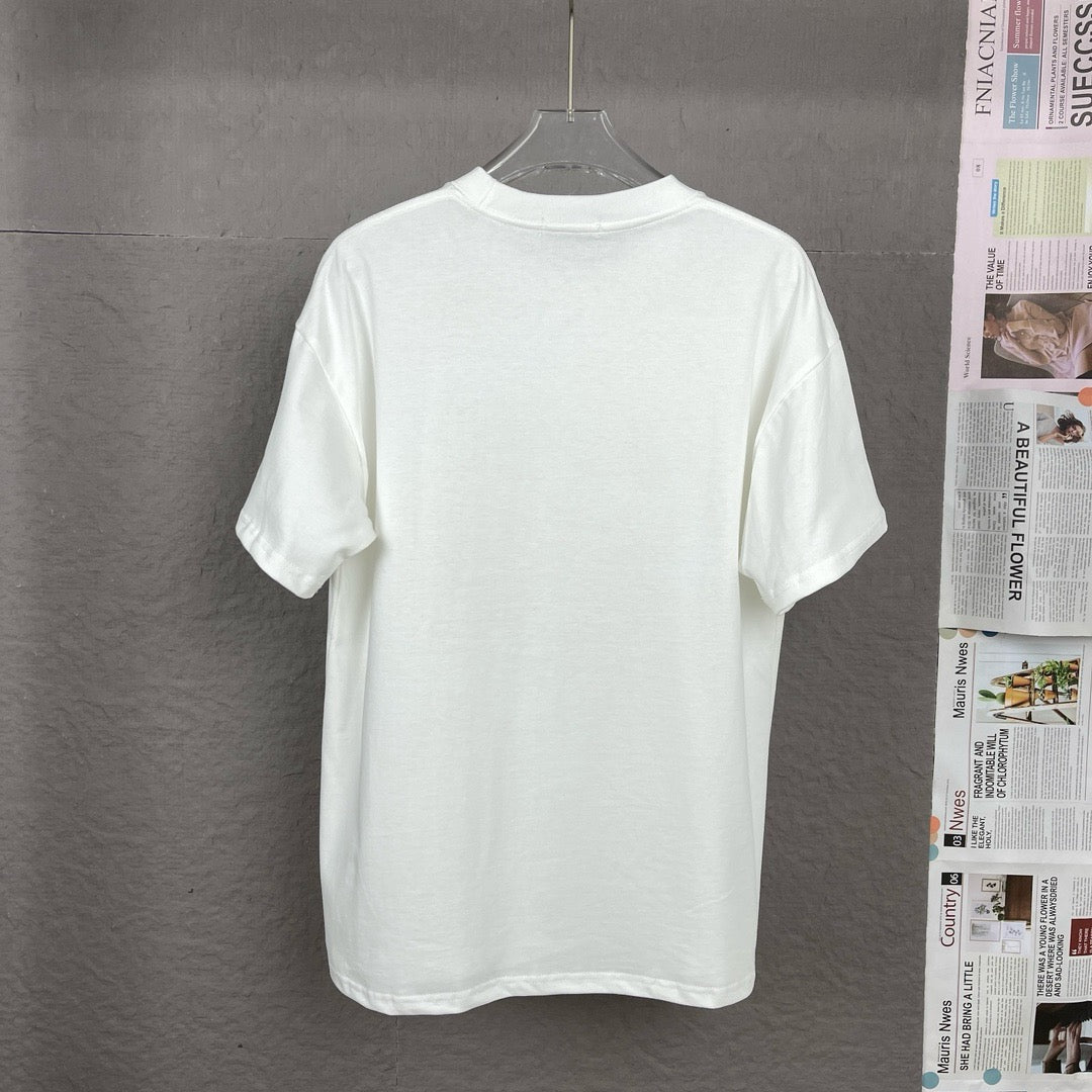 misplaced logo embroidery T-shirt