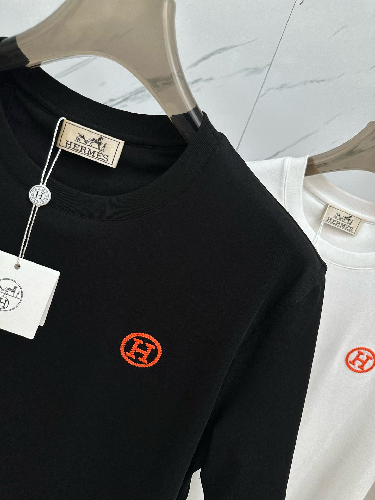 Logo foam round neck short sleeve T-shirt