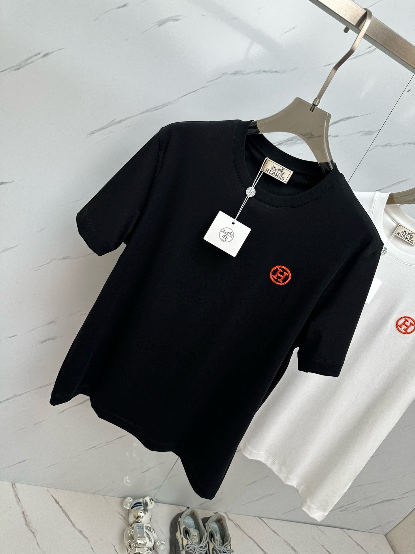 Logo foam round neck short sleeve T-shirt