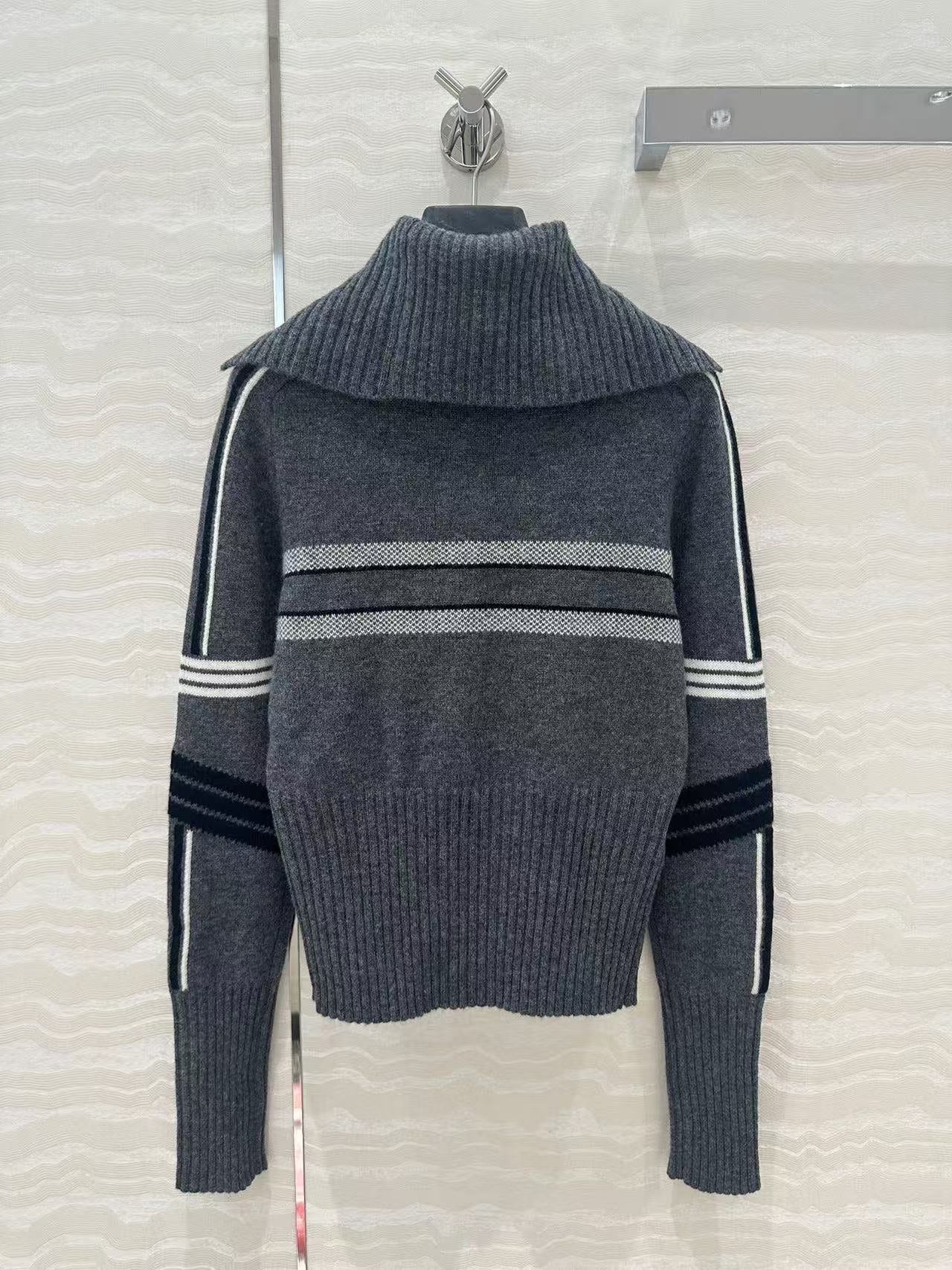 Sailor collar cashmere sweater