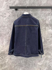 Denim with pocket leather patch + skirt