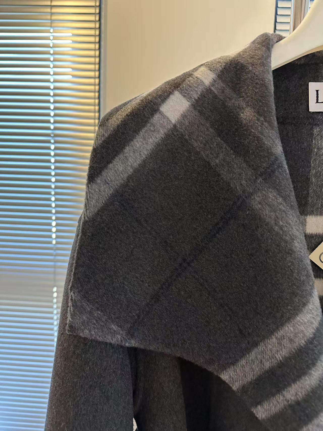 Plaid small bathrobe coat