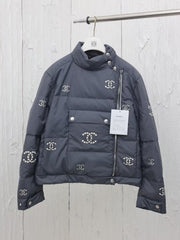 Double C hollow laminated short down jacket