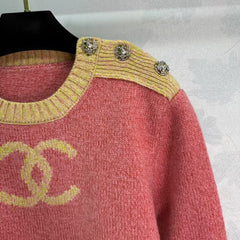 New color block embroidered sweater