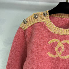 New color block embroidered sweater