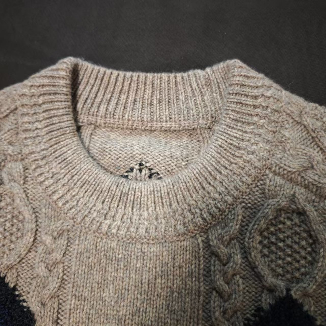 knitted crew neck sweater