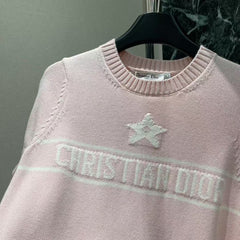 Round neck color block knitted short sleeves