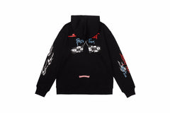 Racing Graffiti Hooded Street Fashion Loose Sweatshirt