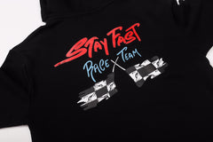 Racing Graffiti Hooded Street Fashion Loose Sweatshirt