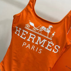 Solid color one-piece swimsuit