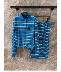 Blue striped suit