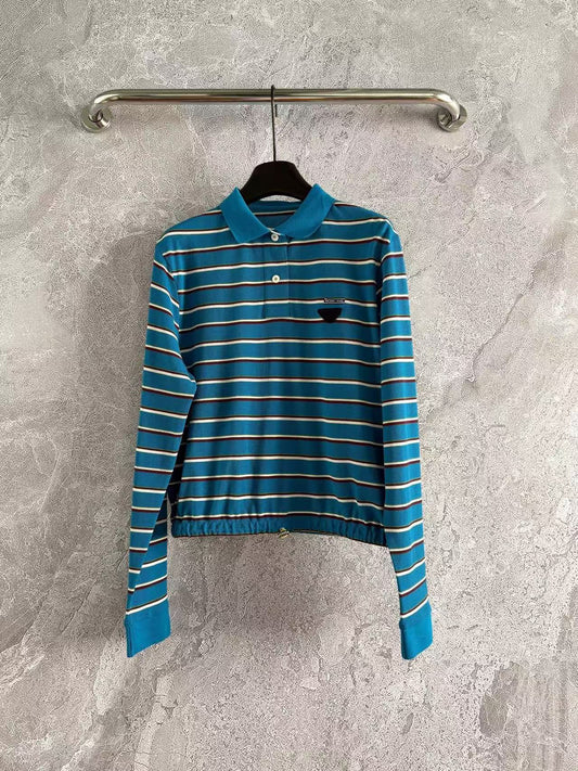 Blue striped suit