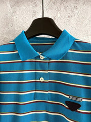 Blue striped suit