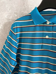 Blue striped suit