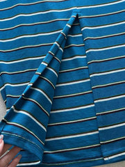 Blue striped suit