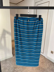 Blue striped suit