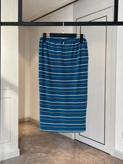 Blue striped suit