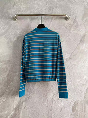 Blue striped suit