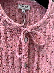 Heavy craft lace-up pollen cardigan