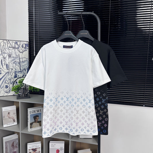 25ss Half Gradient Rhinestone Short Sleeve