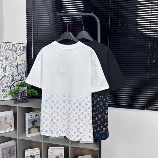25ss Half Gradient Rhinestone Short Sleeve