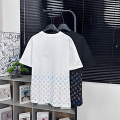 25ss Half Gradient Rhinestone Short Sleeve