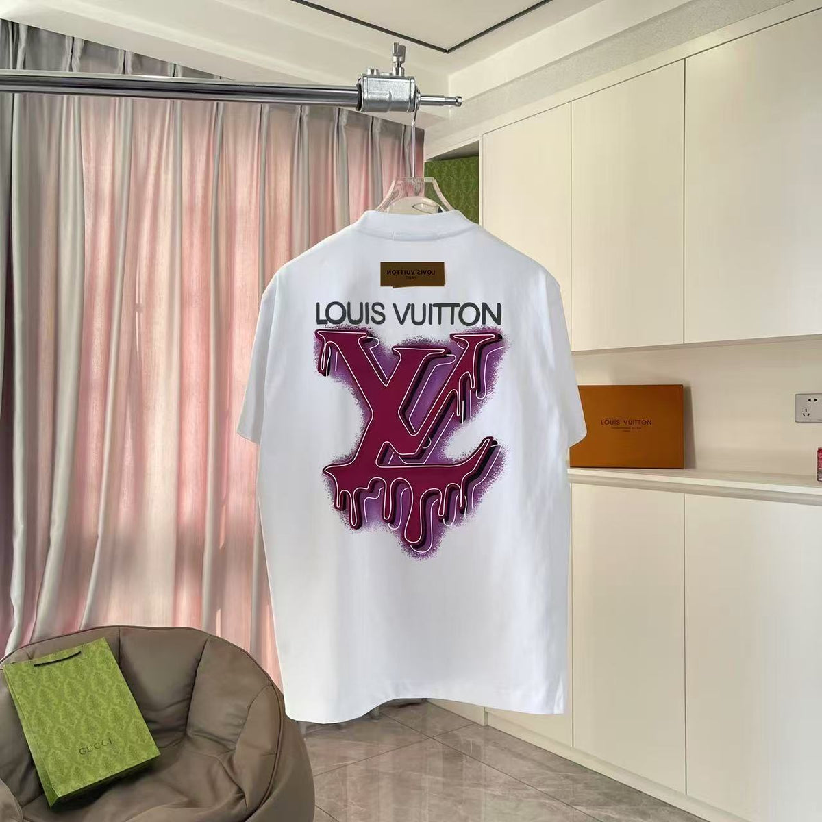 Personalized letter logo print short sleeves