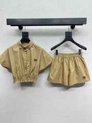 Shirt lapel short suit