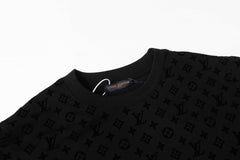 Flocked short sleeves
