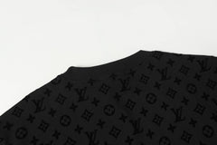 Flocked short sleeves